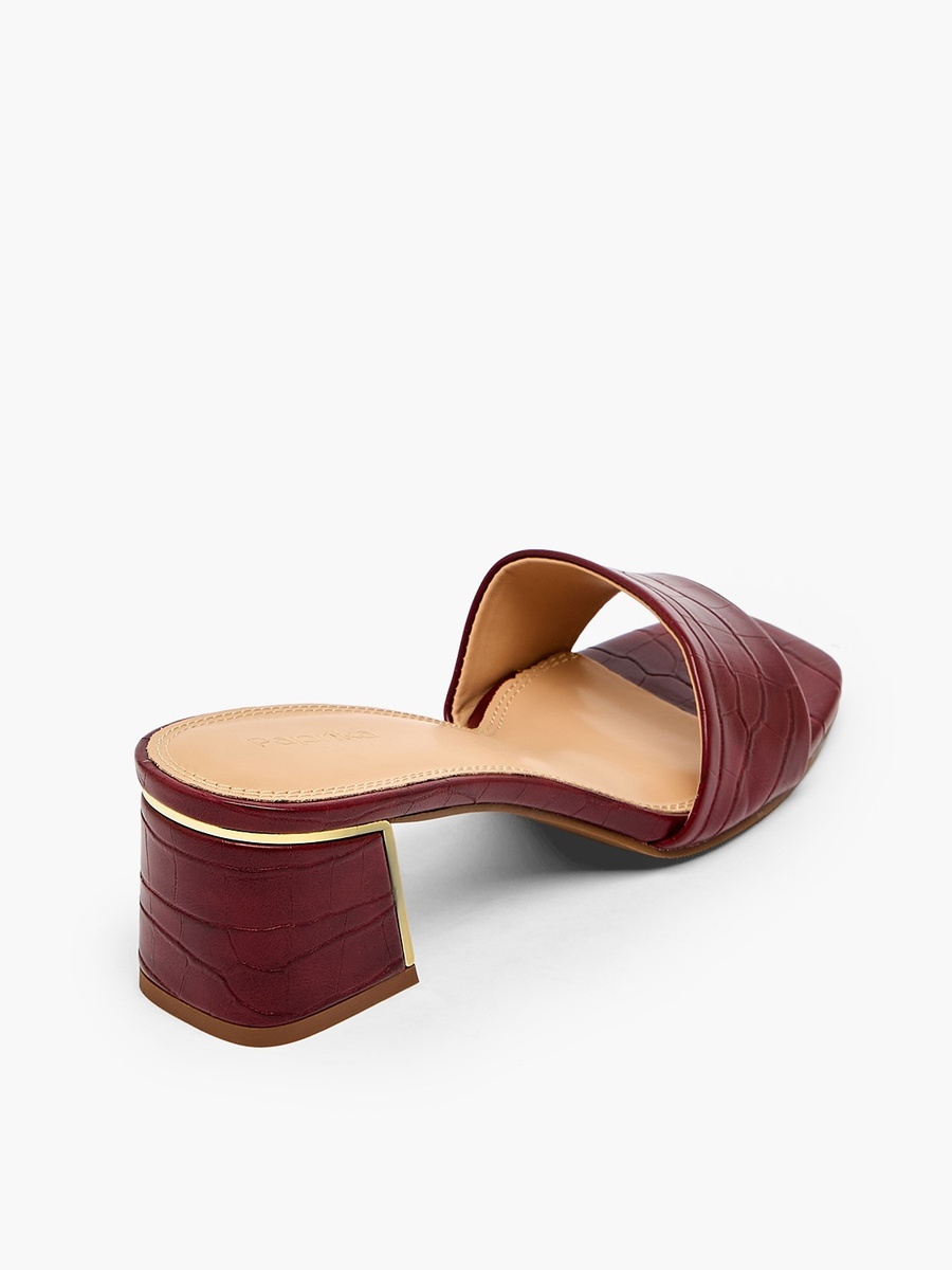 Women Slip-On Block Heel Sandals