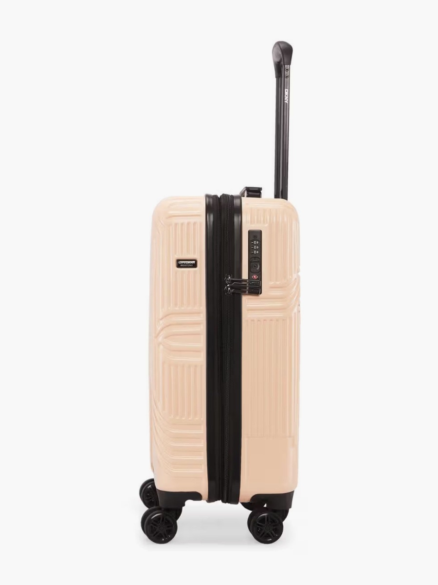 Textured Hardcase Luggage Trolley with Retractable Handle - 20 inches Cabin Bag