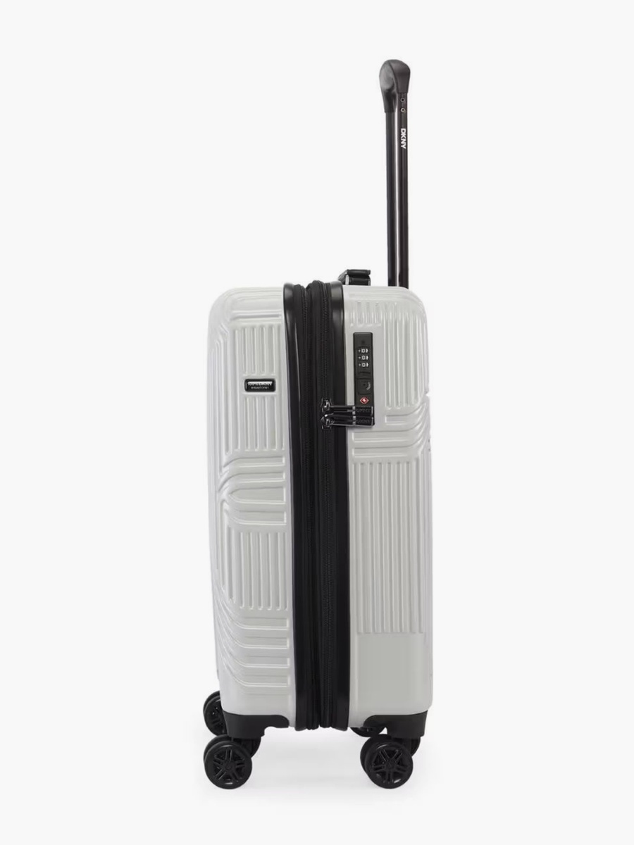 Textured Hardcase Luggage Trolley with Retractable Handle - 24 inches Check-in Bag