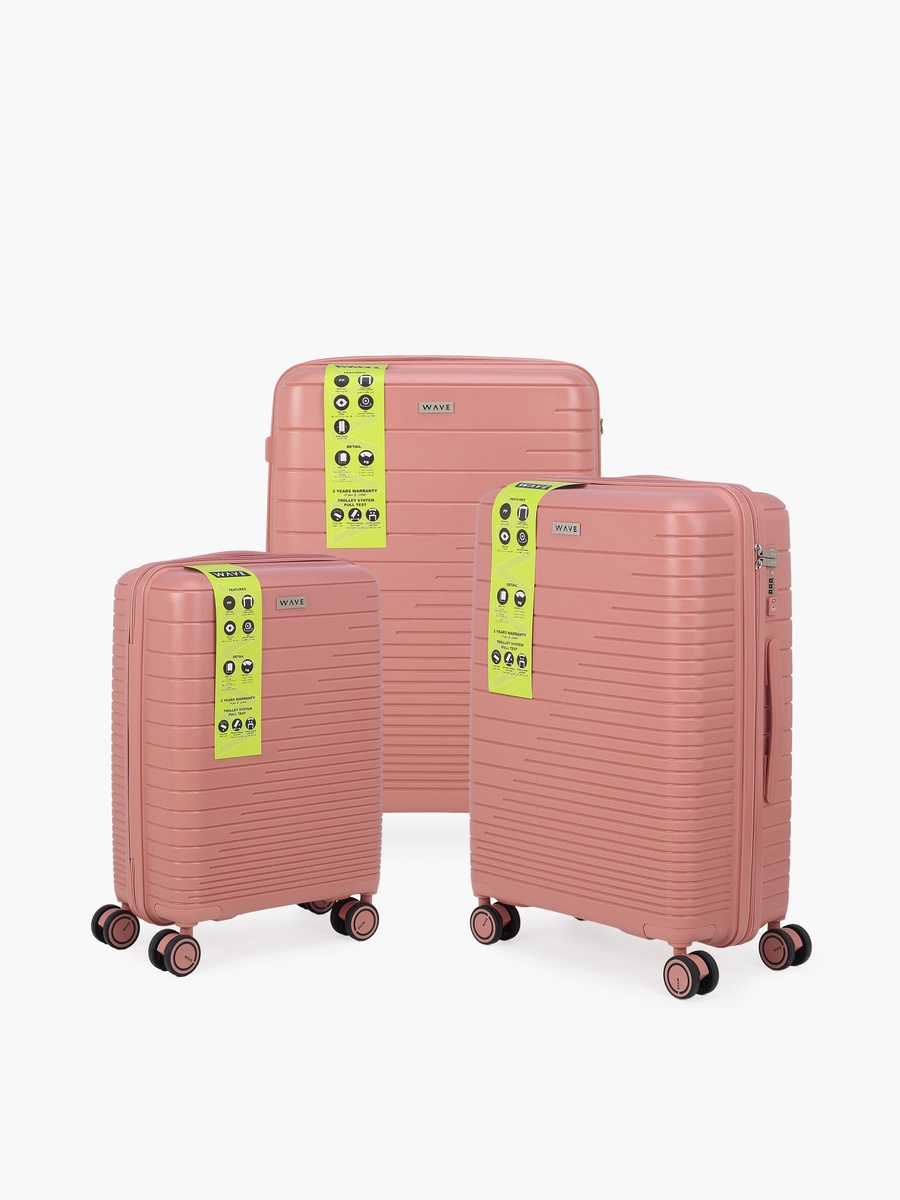 3-Piece Hardcase Luggage Trolley Set with Lock