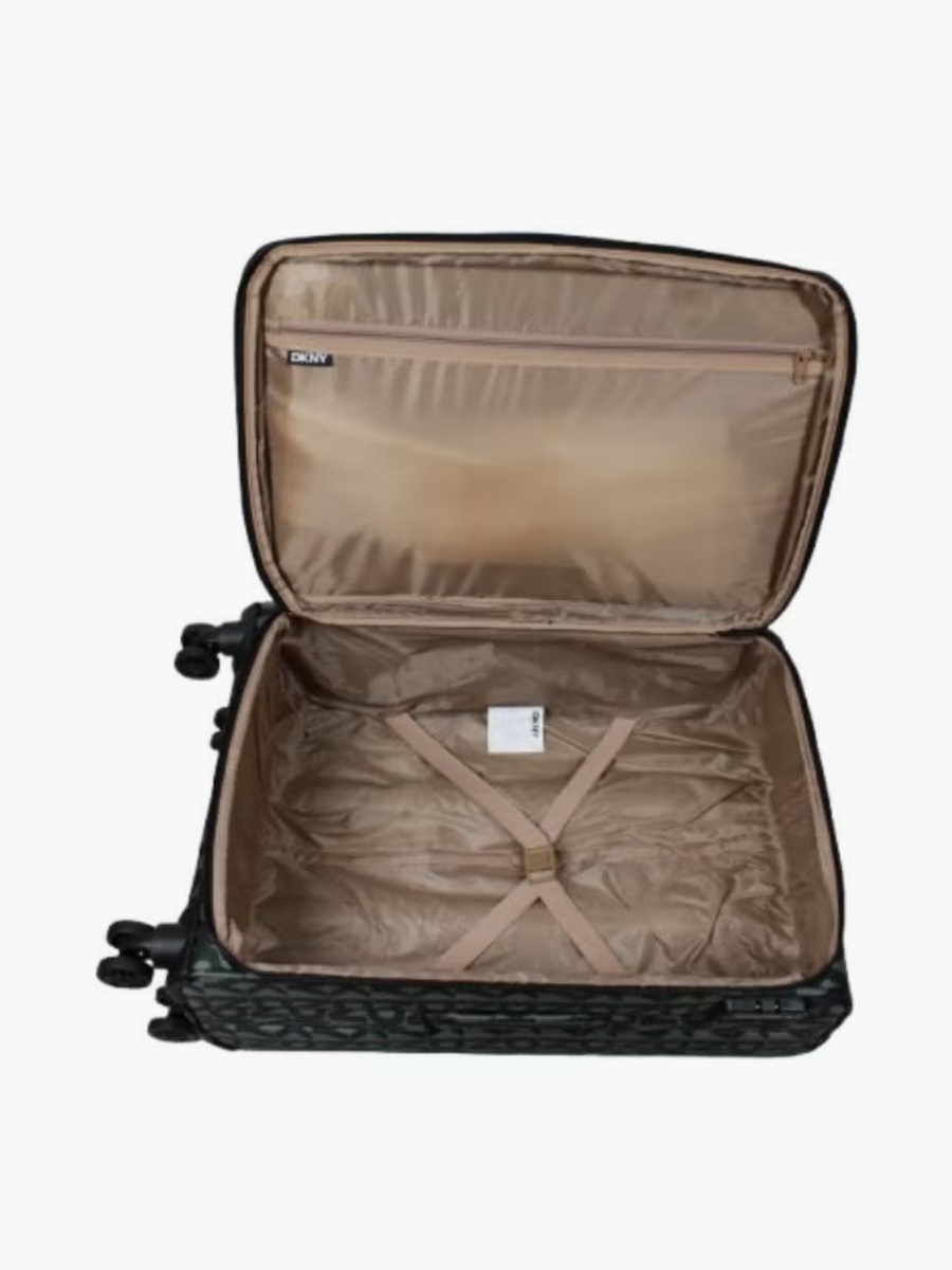Monogram Print Softcase Luggage Trolley with Retractable Handle - 20 inches Cabin Bag