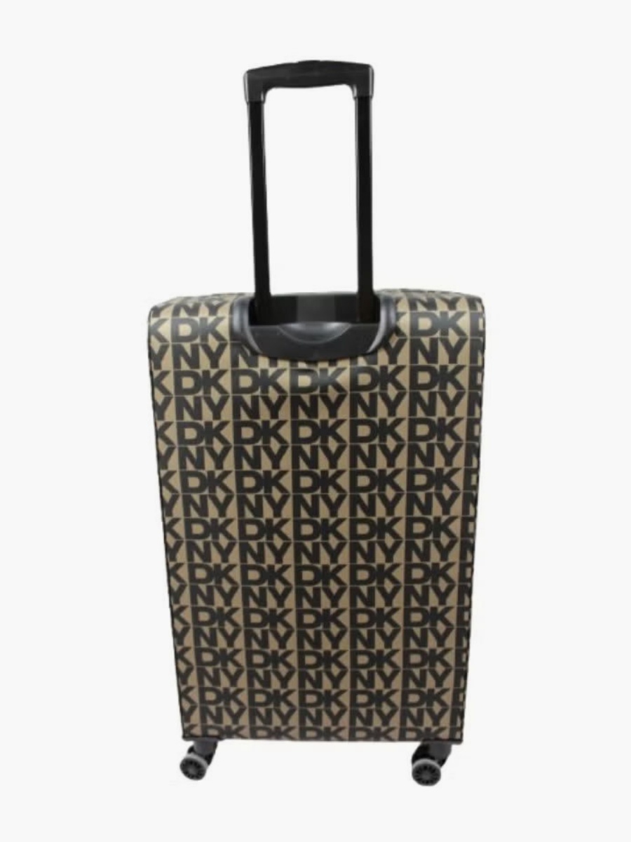 Monogram Print Softcase Luggage Trolley with Retractable Handle - 20 inches Cabin Bag
