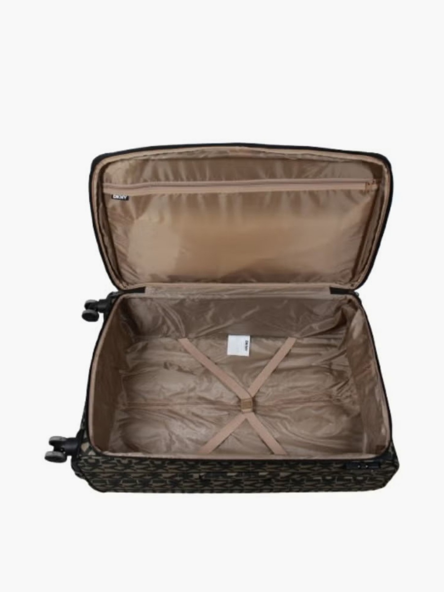Monogram Print Softcase Luggage Trolley with Retractable Handle - 20 inches Cabin Bag