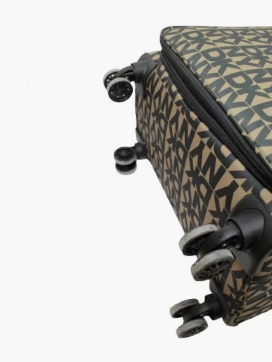 Monogram Print Softcase Luggage Trolley with Retractable Handle - 20 inches Cabin Bag