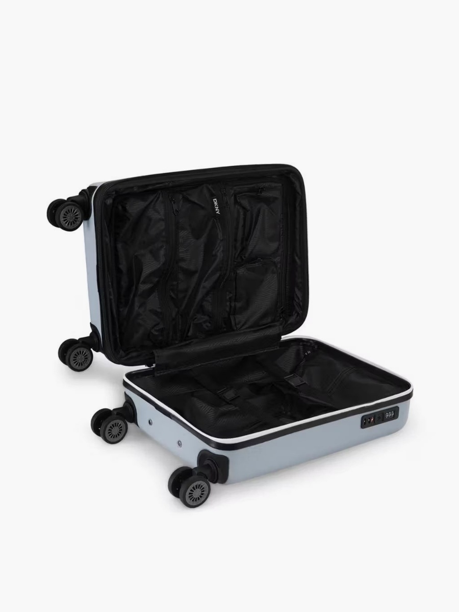 Logo Embossed Hardcase Luggage Trolley with Retractable Handle - 20 inches Cabin Bag