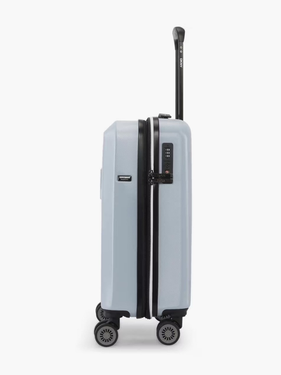 Logo Embossed Hardcase Luggage Trolley with Retractable Handle - 20 inches Cabin Bag