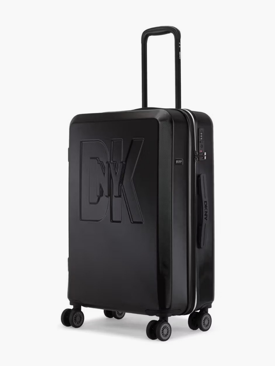 Logo Embossed Hardcase Luggage Trolley with Retractable Handle - 24 inches Check-In Bag