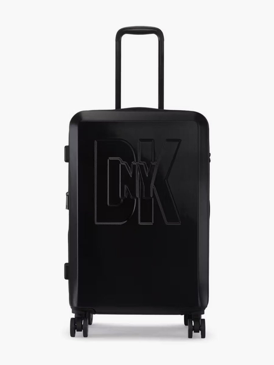 Logo Embossed Hardcase Luggage Trolley with Retractable Handle - 24 inches Check-In Bag