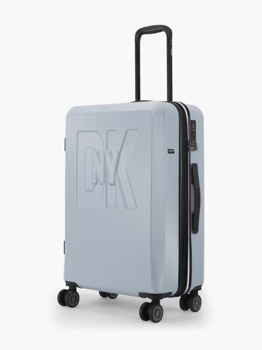 Logo Embossed Hardcase Luggage Trolley with Retractable Handle - 24 inches Check-In Bag