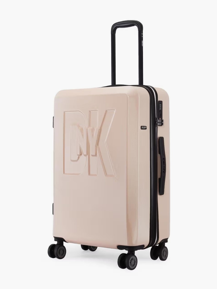 Logo Embossed Hardcase Luggage Trolley with Retractable Handle - 24 inches Check-In Bag