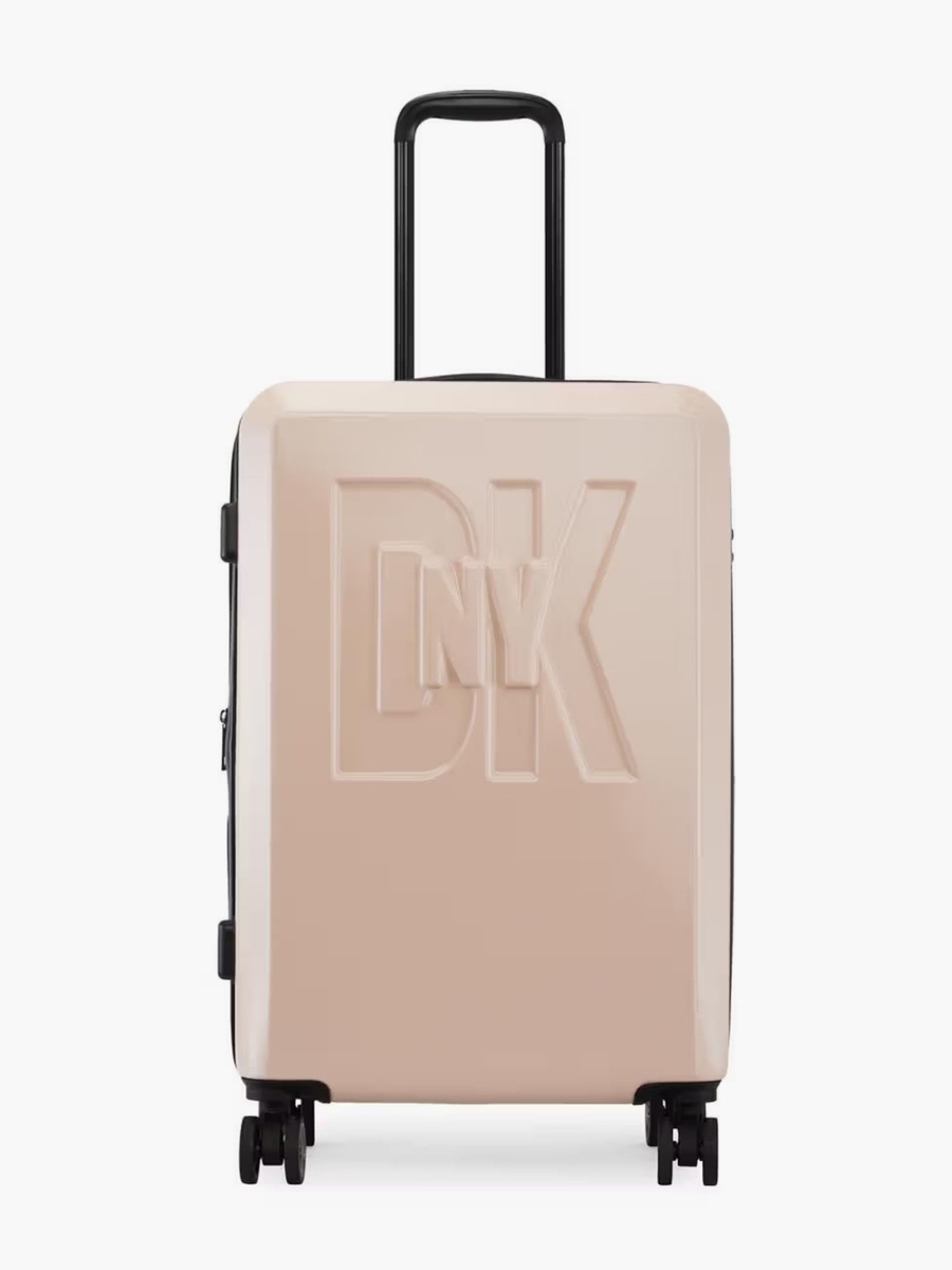 Logo Embossed Hardcase Luggage Trolley with Retractable Handle - 24 inches Check-In Bag