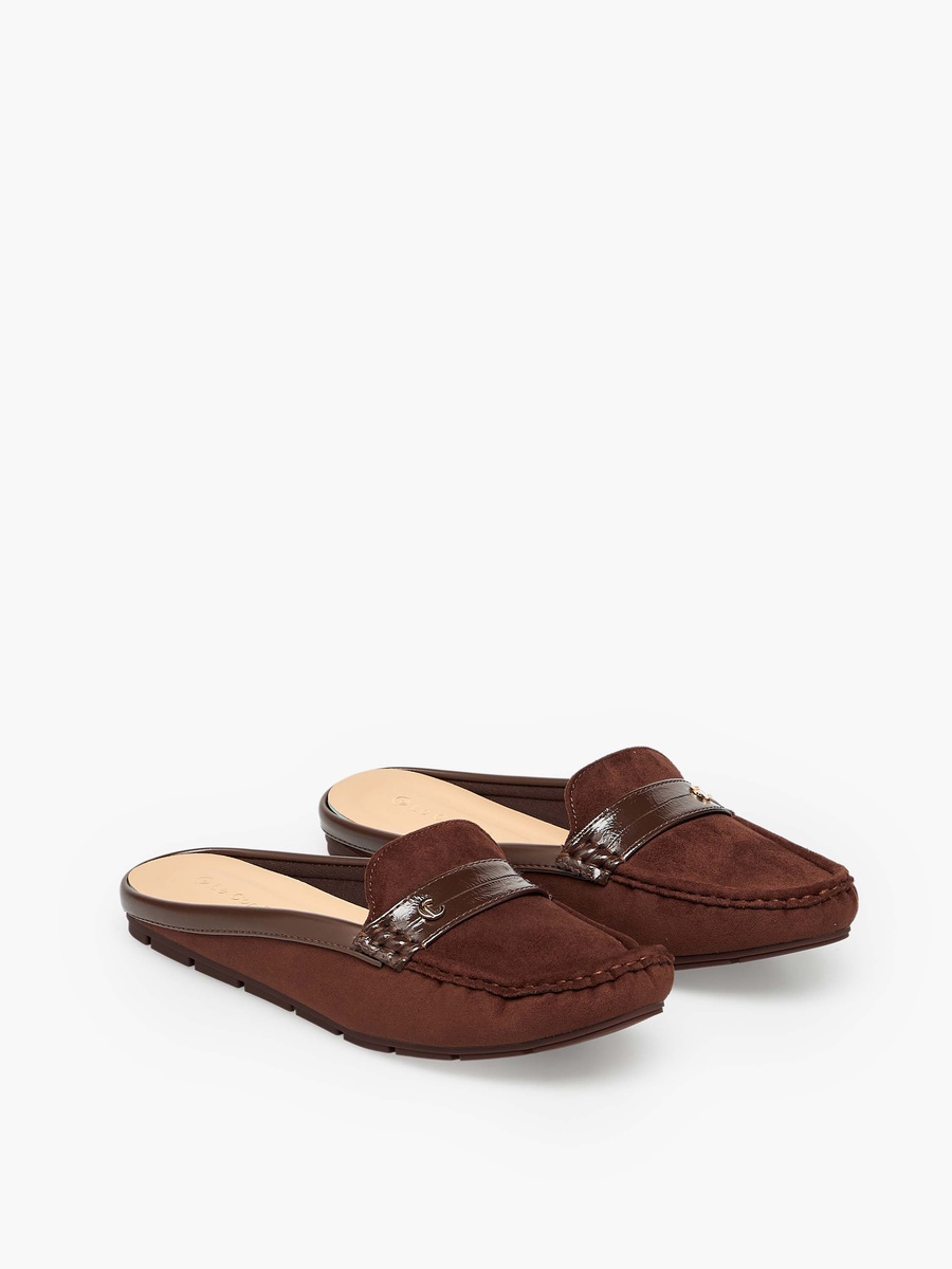 Women Suede Slip-On Mules