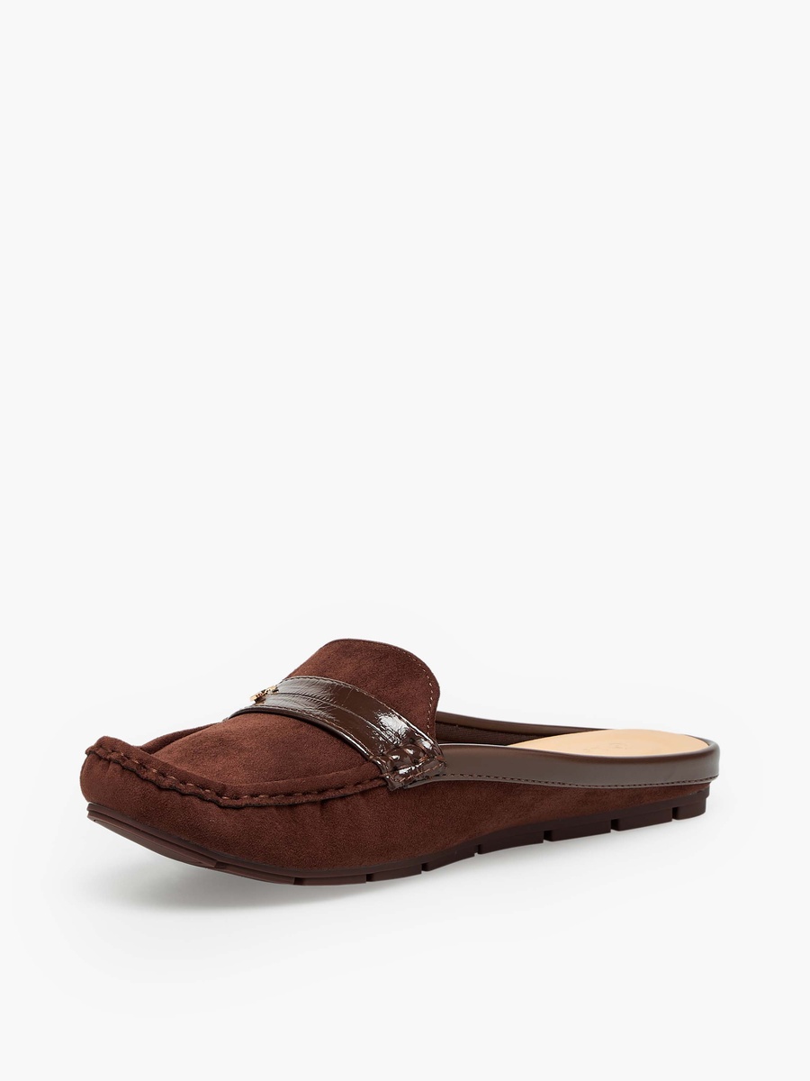 Women Suede Slip-On Mules