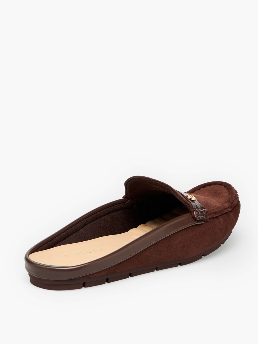 Women Suede Slip-On Mules