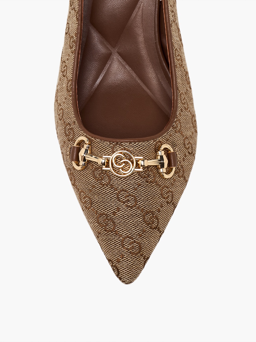 Women Monogram Print Slingback Shoes