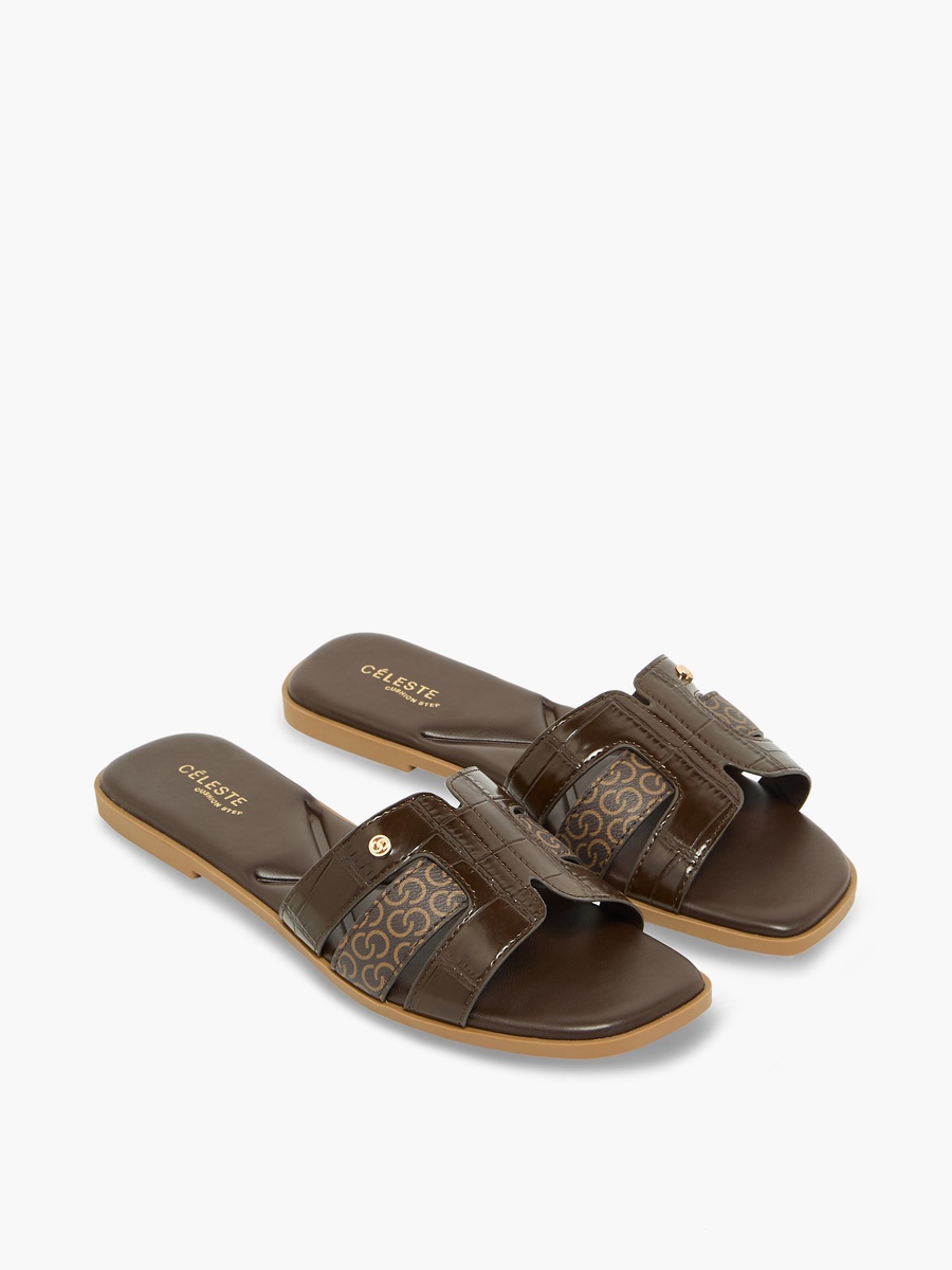 Women Monogram Print Sandals