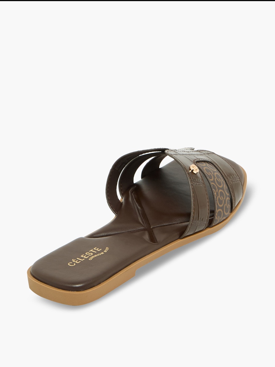 Women Monogram Print Sandals