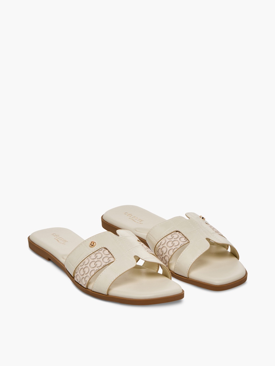 Women Monogram Print Sandals