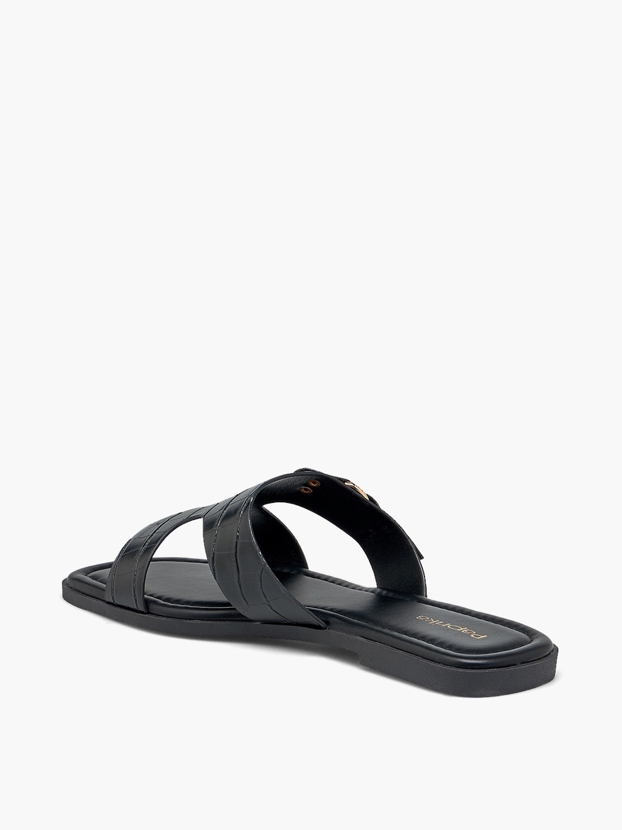 Women Buckle Accent Flat Sandals