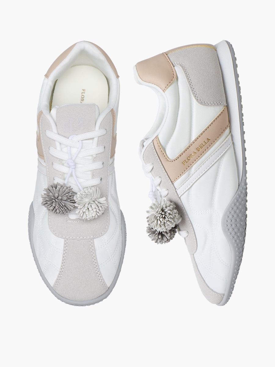Women Pom-Pom Accent Ankle Sneakers