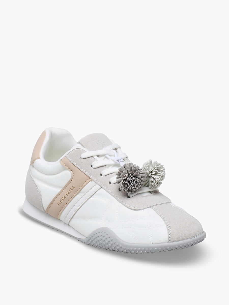 Women Pom-Pom Accent Ankle Sneakers
