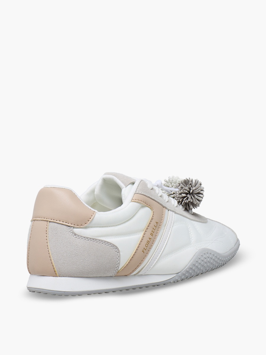 Women Pom-Pom Accent Ankle Sneakers