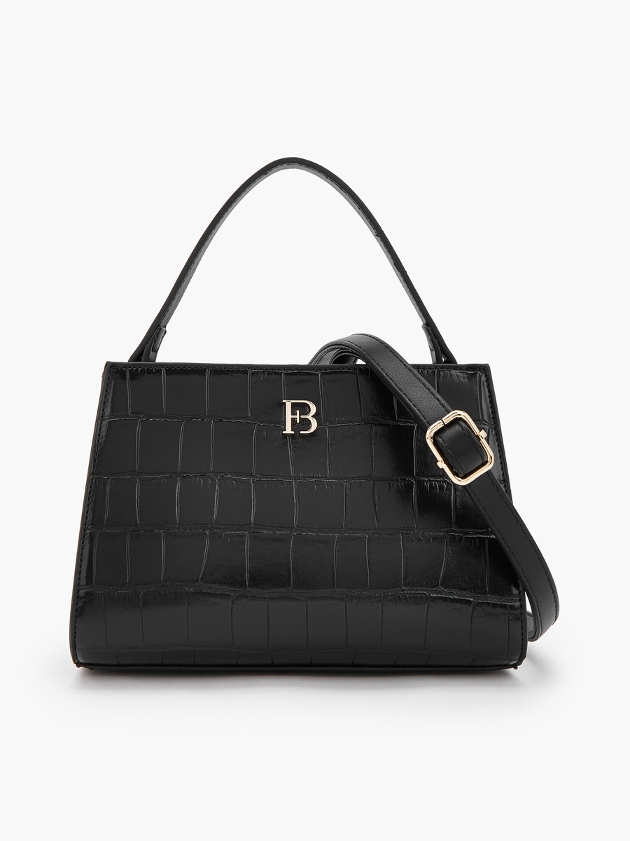 Textured Shoulder Bag with Detachable Strap