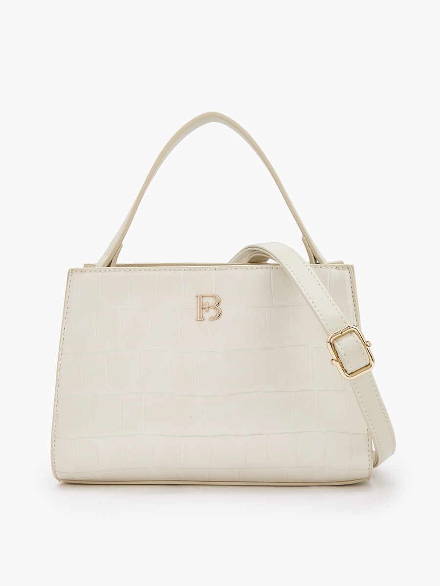 Textured Shoulder Bag with Detachable Strap