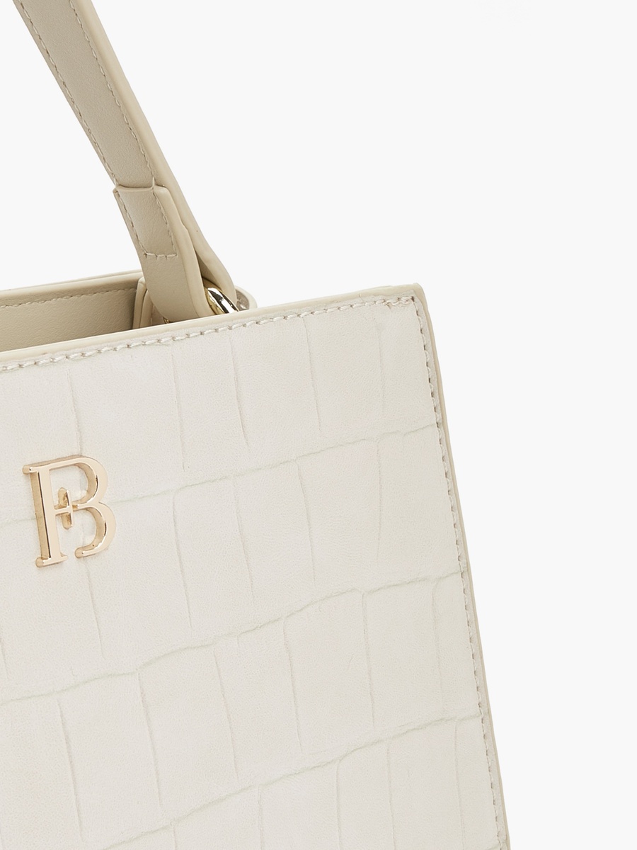Textured Shoulder Bag with Detachable Strap
