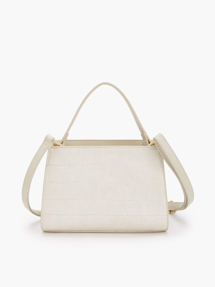 Textured Shoulder Bag with Detachable Strap
