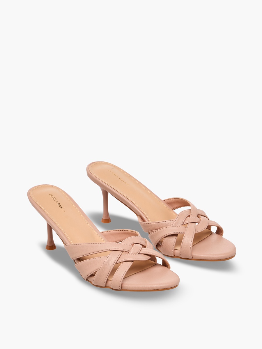 Women Flared Heel Slip-On Sandals