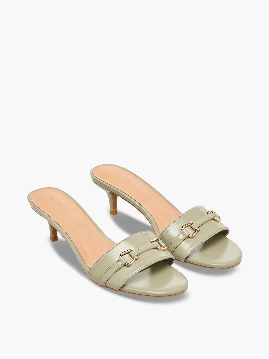 Women Cone Heel Slip-On Sandals