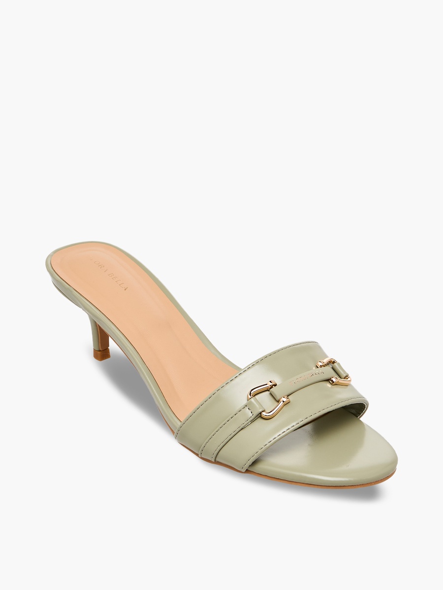 Women Cone Heel Slip-On Sandals