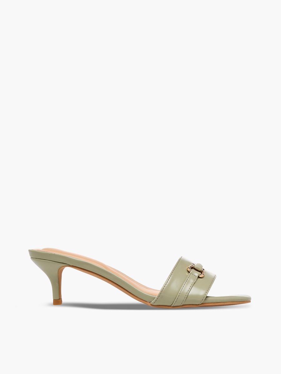 Women Cone Heel Slip-On Sandals