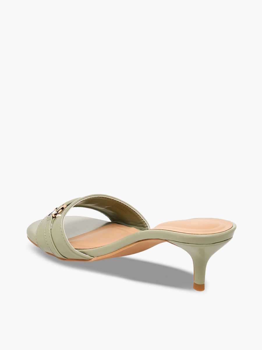 Women Cone Heel Slip-On Sandals