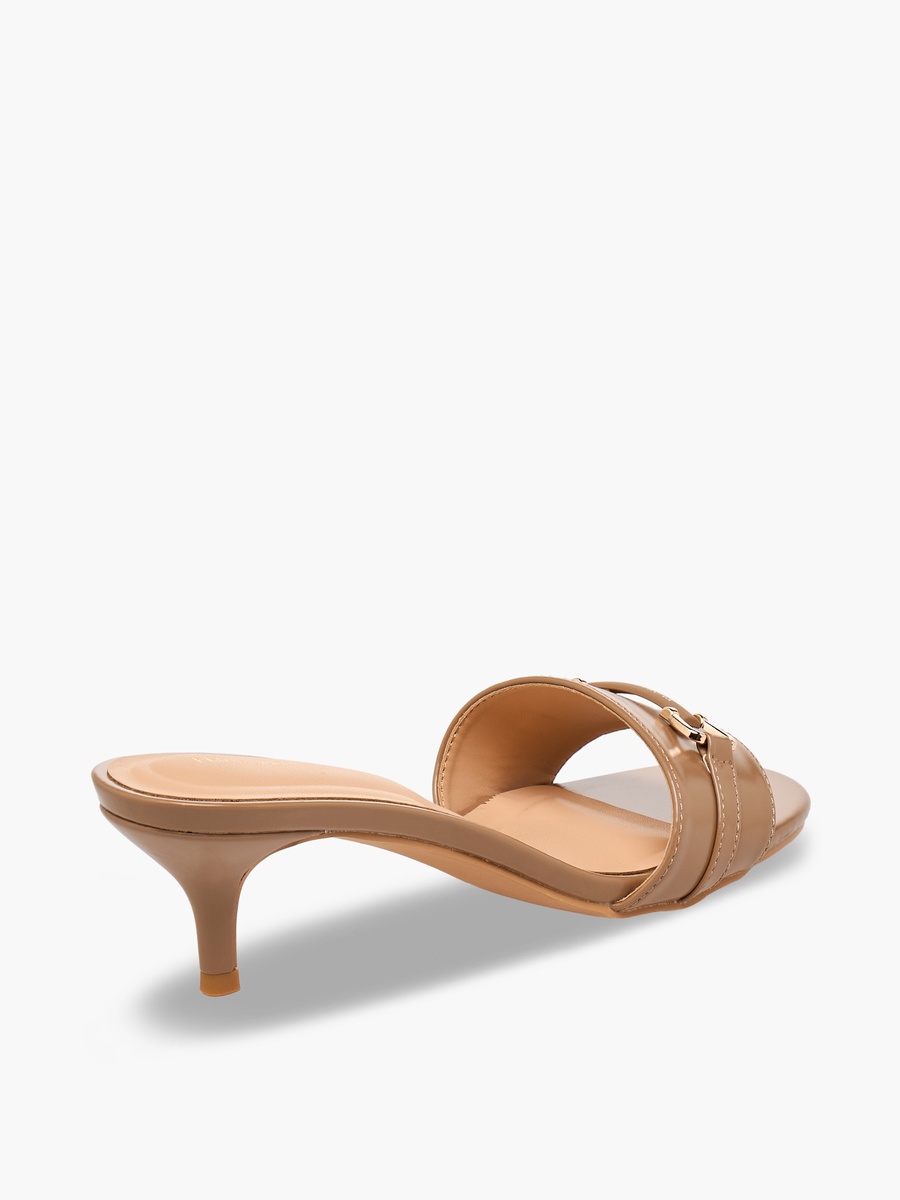 Women Cone Heel Slip-On Sandals