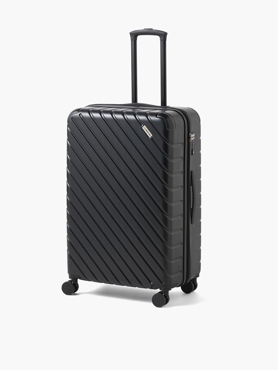 Textured Hardcase Luggage Trolley with Retractable Handle