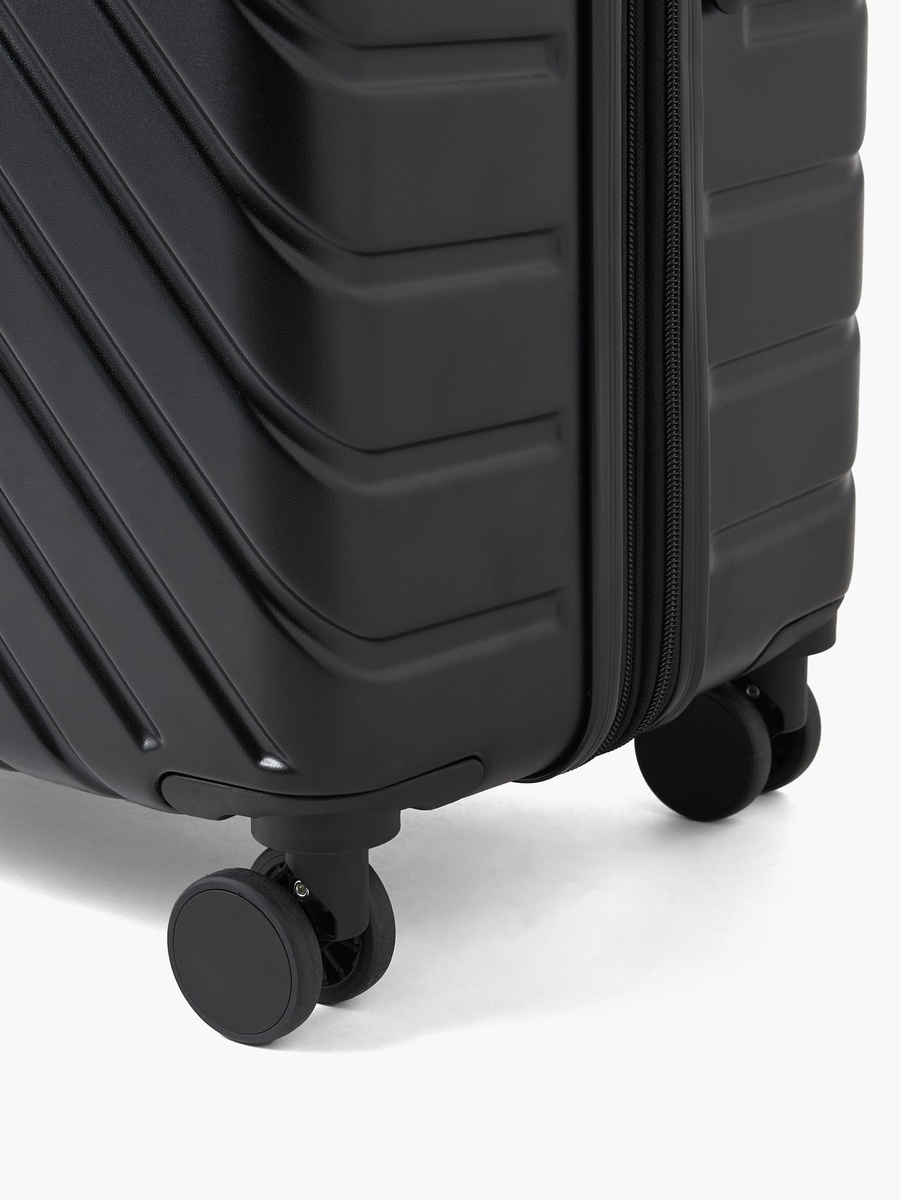 Textured Hardcase Luggage Trolley with Retractable Handle