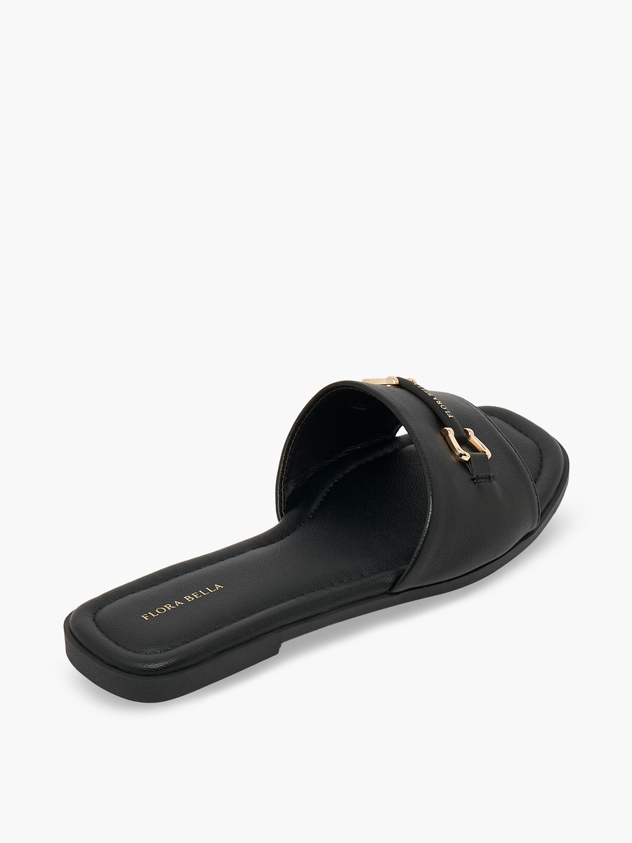 Women Metallic Accent Slide Sandals