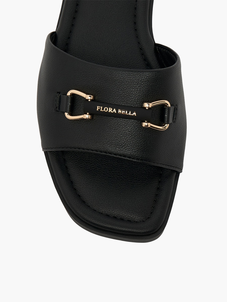Women Metallic Accent Slide Sandals