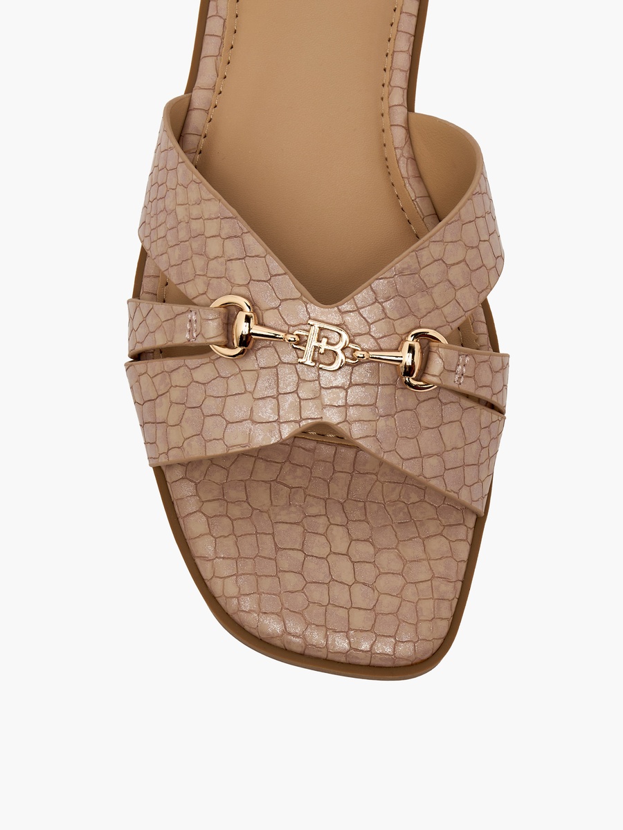 Women Cross Strap Slide Sandals