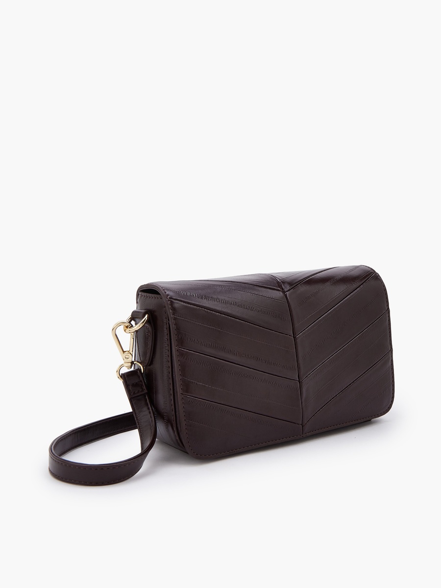 Textured Crossbody Bag with Adjustable Strap