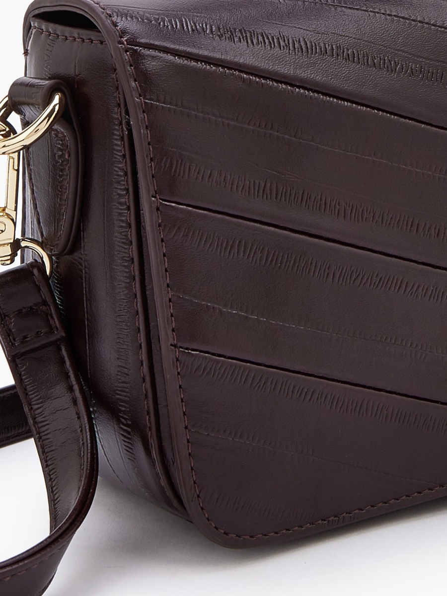 Textured Crossbody Bag with Adjustable Strap