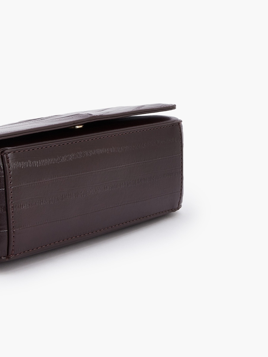 Textured Crossbody Bag with Adjustable Strap