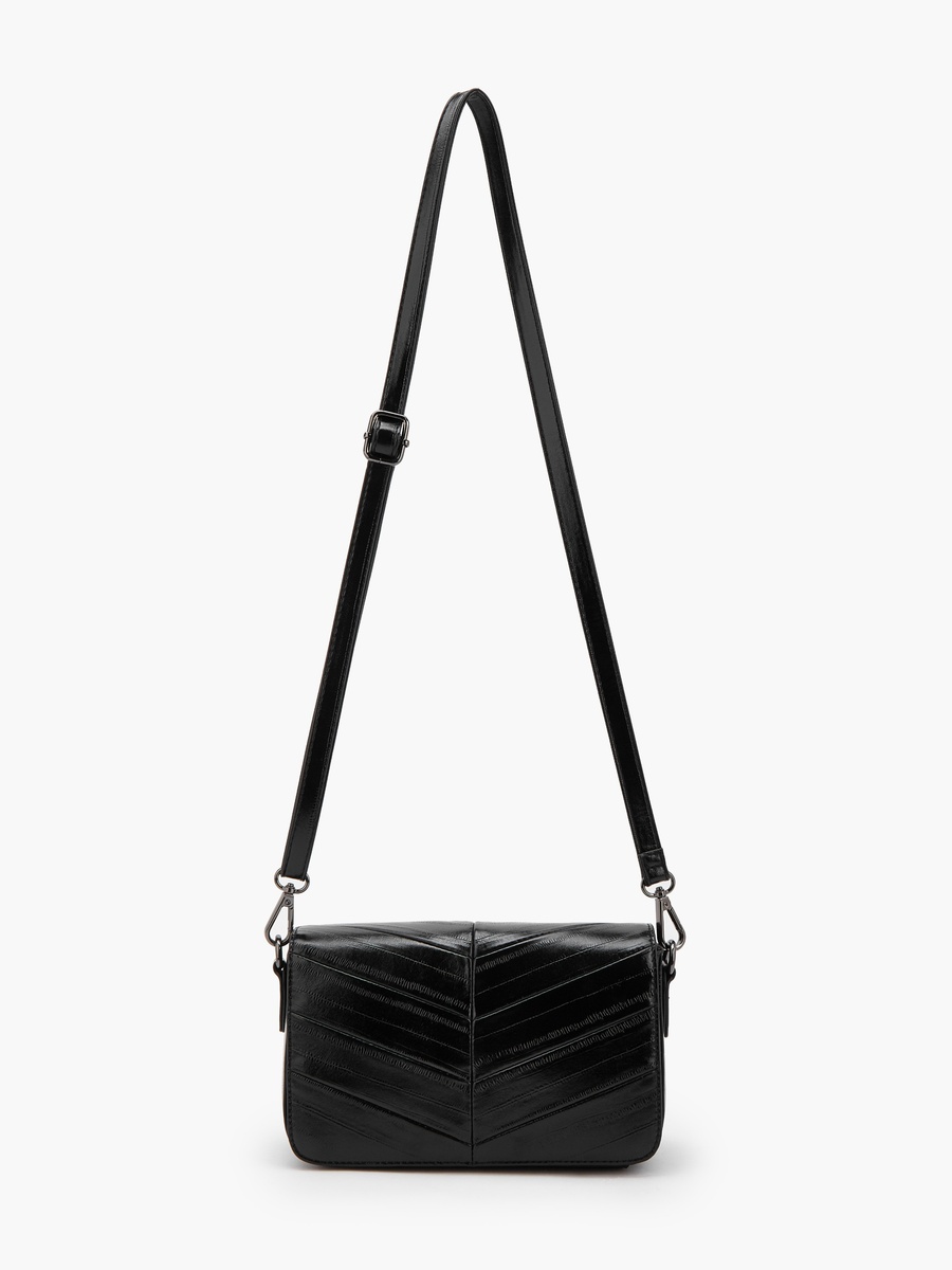 Textured Crossbody Bag with Adjustable Strap