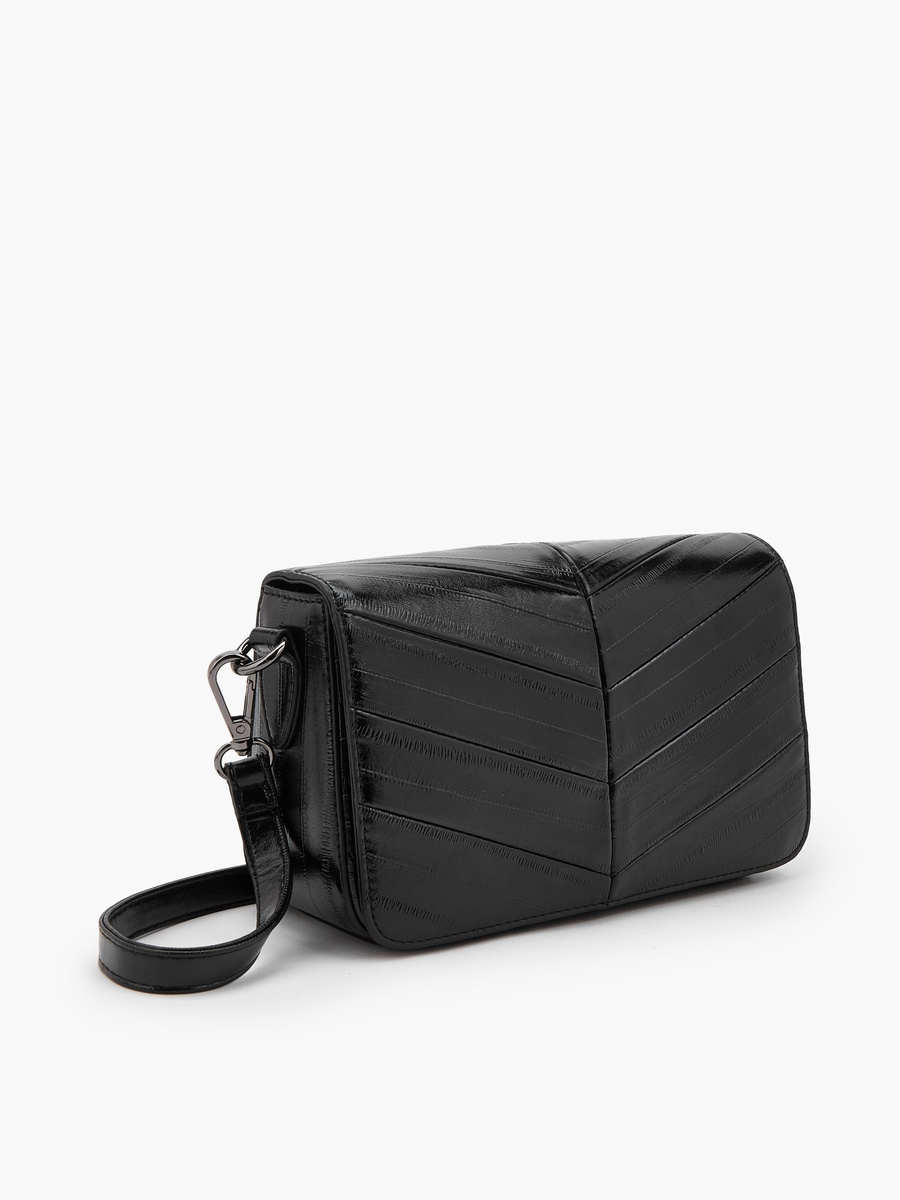 Textured Crossbody Bag with Adjustable Strap