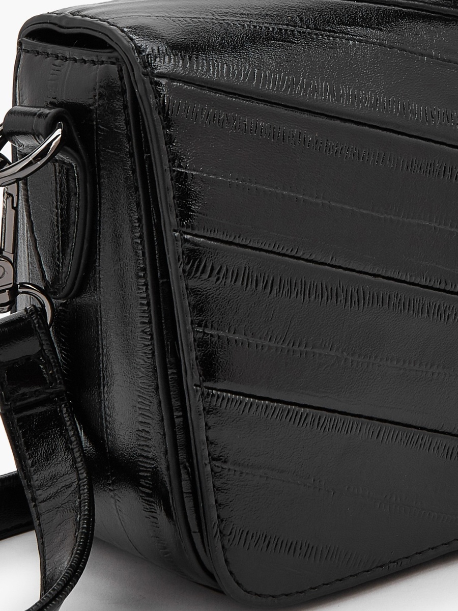 Textured Crossbody Bag with Adjustable Strap