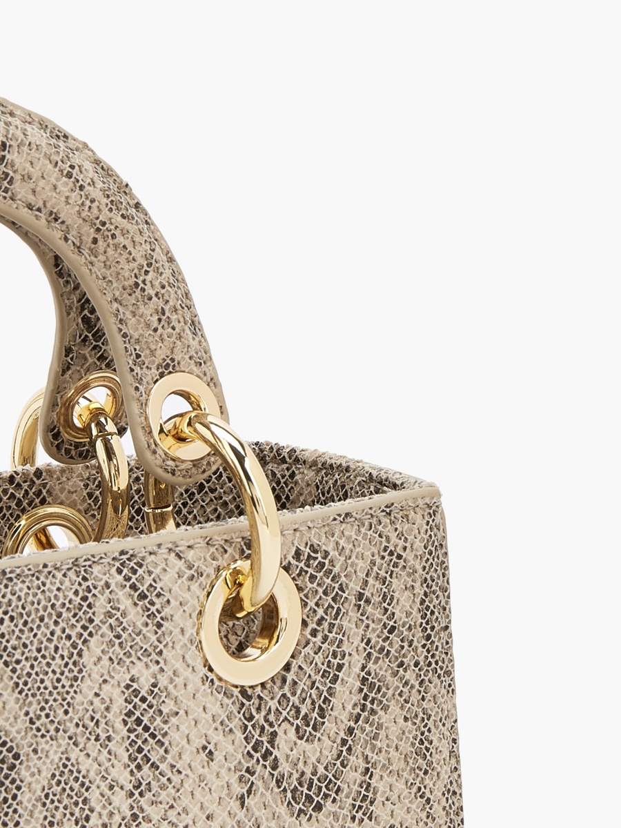 Animal Print Crossbody Bag with Scarf Accent