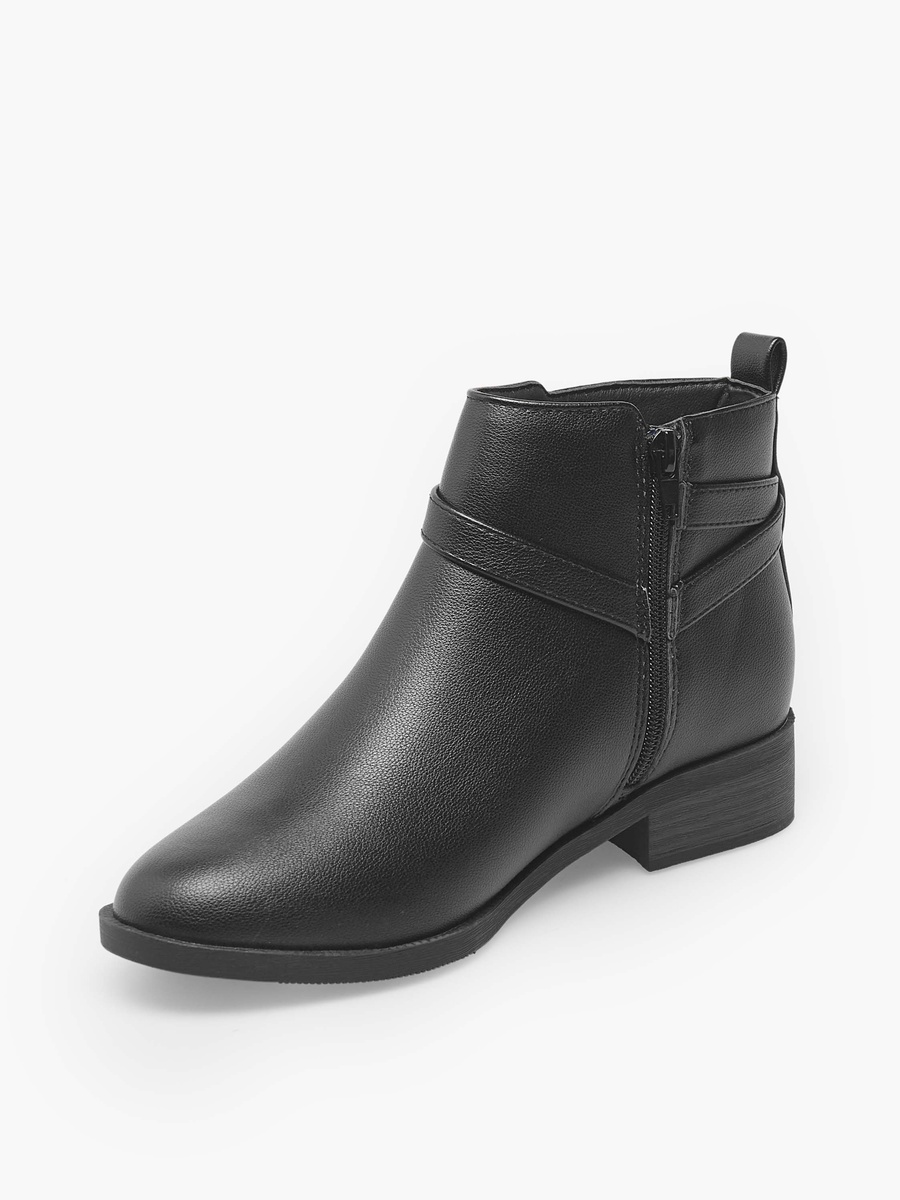 Women Zip Closure Ankle Boots