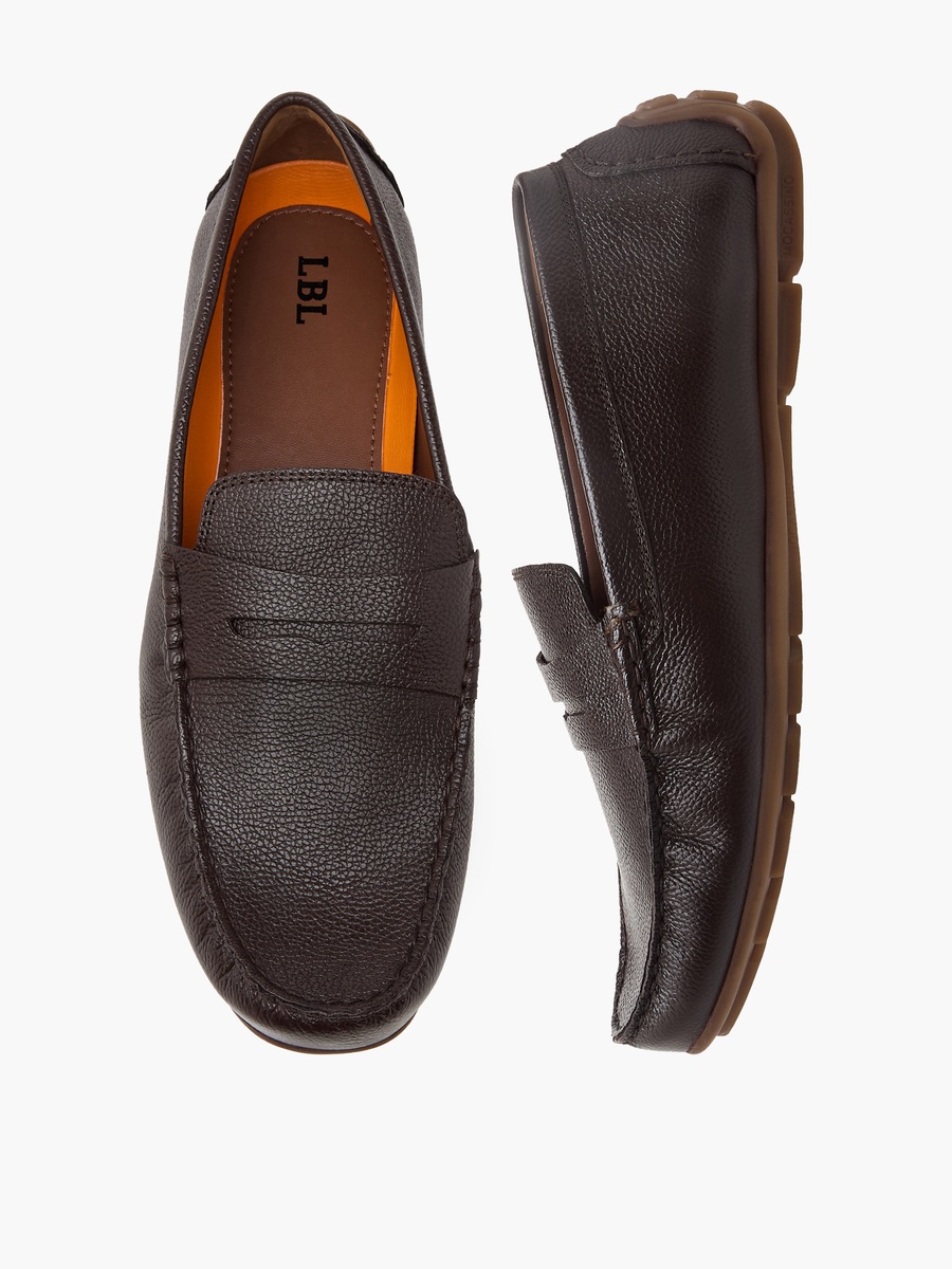 Men Leather Slip-On Moccasins